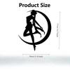 Magical Girl Metal Hanging Wall Art Plaque Black Letter Silhouette Cafe Kitchen Dining Room Decoration Bar Pub Club Poster