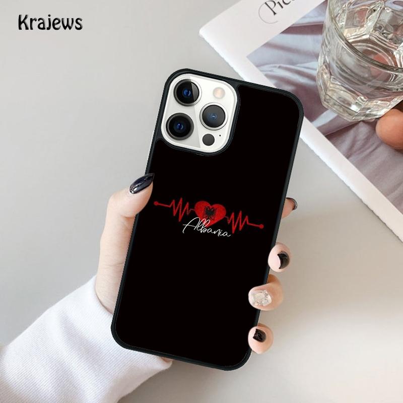 Albania flag Phone Case For iPhone 17 Air 16 15 14 Max Plus 11 12 13 Pro Max Phone Cover coque