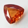 Natural Orange Sapphire Loose Gemstone Trillion Cut 4.35 Ct September Birthstone for Gem Collections