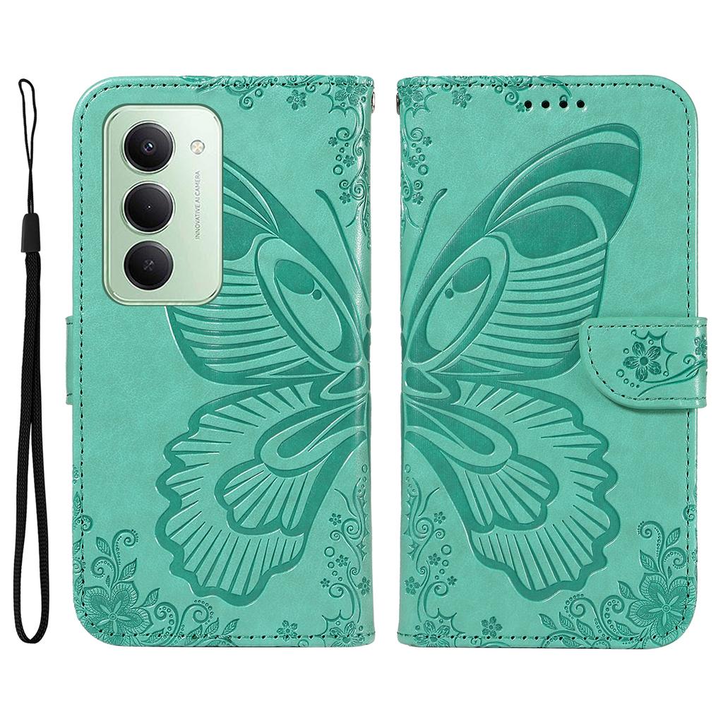 For Xiaomi Redmi 15 4G (EU) (171mm) Case Butterfly Pattern PU Leather Folio Flip Phone Cover
