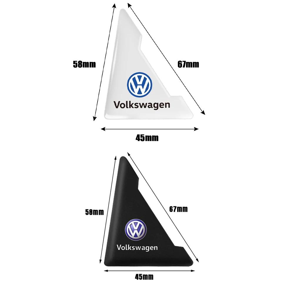 Valve Stems Caps Car Sticker For VW Volkswagen Jetta MK5 Golf 2/4Pcs Transparent/Black Car Door Corner Protective Sticker For Vo QQ6