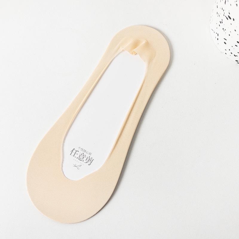 Women's Ice Silk Low Cut No-Show Striped Mesh Lace Boat Socks - Super Thin & Non-Slip