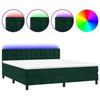Maison Exclusive - Sommier à lattes de lit matelas et LED Vert foncé 160x200 cm