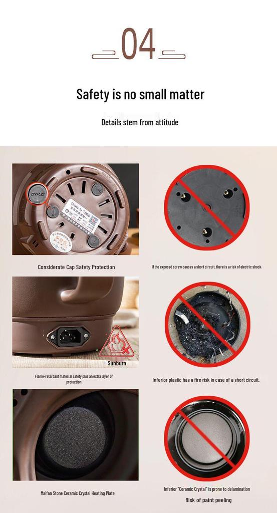 Automatic Purple Clay Herbal Medicine Stew Pot with Constant Temperature Control
