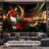 Arazzo da Appendere alla Parete Nome Personalizzato Modello Cristiano Ronaldo Tessuto Stampato Personalizzato Decorazione Murale