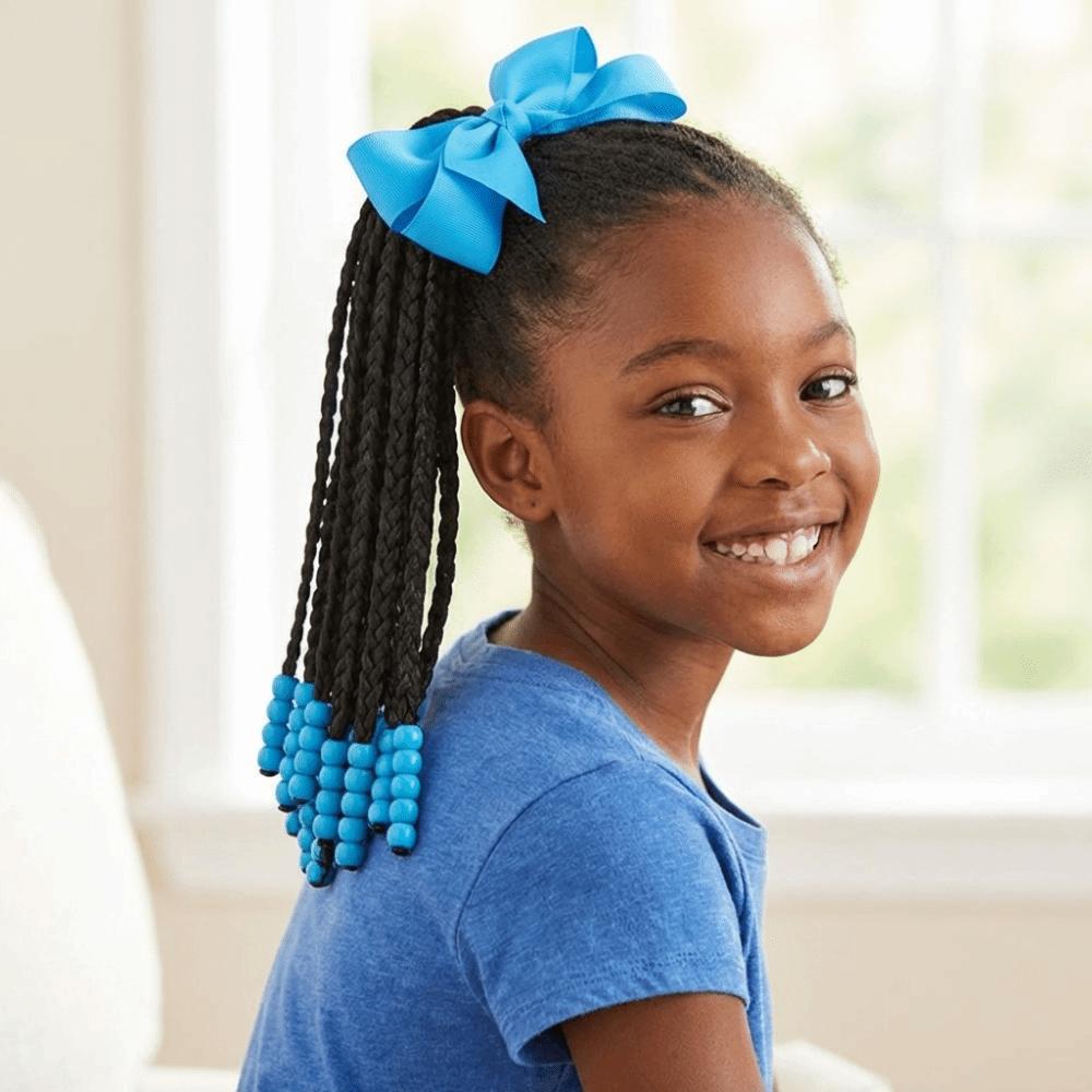 Synthetic Kids Braided Ponytails Headwear Kids Hairpiece Wig Daily Wear