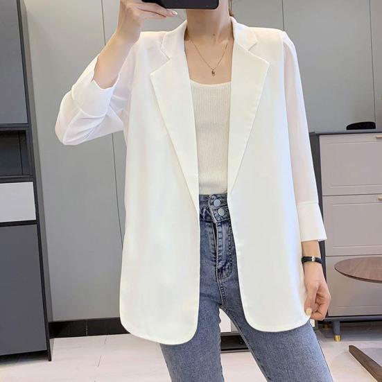 

Против морщин Женщины Летнее пальто Лацкан Стильный OL Стиль AC