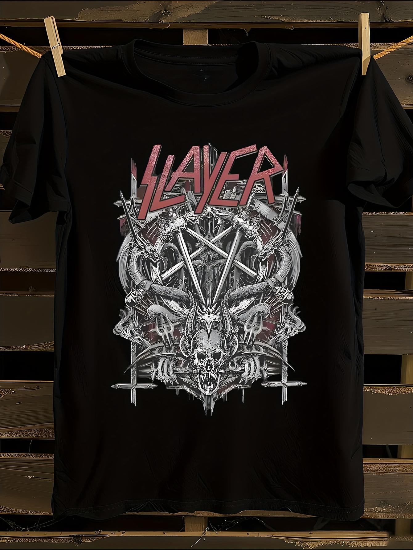 Vintage Tshirt Vintage 1980s Slayer Trash Metal Band Grap... XXXL
