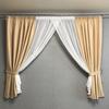 Perdele scurte moderne din tul pentru dormitor Voile elegante din tul poliester perdea transparentă pentru camera de zi Camera copiilor ALBO 400x170 cm