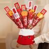 Home Decor Creative New Year Plush Toy Funny Soft Tanghulu Stuffed Toy Red Cute Ice Candy Gourd Bouquets Boys Girls