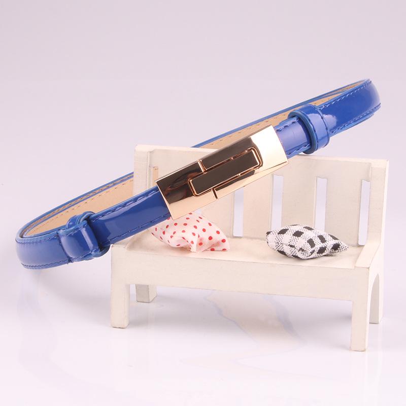 New Women's Trendy Pair-buckle Adjustment Thin Belt, Versatile Dress Decoration Candy Color Belt