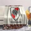 Custom Name River Plate Flannel Blanket, High quality Comfortable for All Seasons, Home Decor, Warmth and Comfort