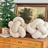 Handwoven Lamb Fur Knot Ball Pillow Octagon Sofa Cushion Single Strand Living Room Bed Back Support Cozy Accent