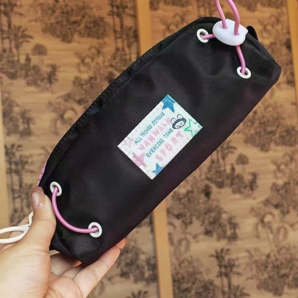 Y2K Stationery Bag Drawstring Pencil Case Fashion Cartoon Pen Pouch  Signature
