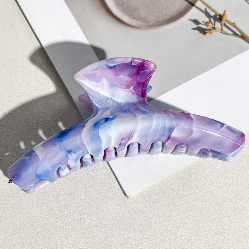 Arc-shaped Marble Gripper High-end Style Shark Hair Clip Large Volume Clip Hair Accessory