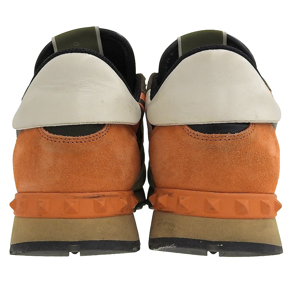 Valentino Garavani Men's Suede Camouflage Sneakers, Orange and Multicolor, Size 40, FN723Y2 Shoes 40 Orange / multicolorUsed