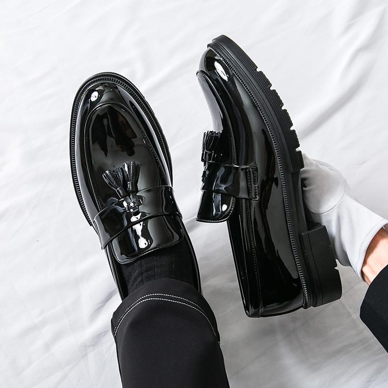 Men Business Fringed Shoes American Casual Comfortable Thick-soled Durable Fashionable Leather Shoes Travel Shoes Size 38-46