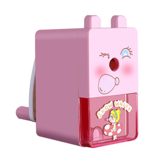 Manual Pencil Sharpener Cartoon Quick Sharpening Cute Rabbit Astronaut Rotary Pencil Cutter Student Supplies