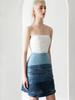 Designer Denim Gradient Blue Tube Top Dress - Style 22238