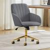 Cadeira de escritório giratória com altura ajustável para casa e quarto, cadeira giratória ergonômica com encosto, adequada para longos períodos sentado.