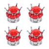 4 Pieces Tire Wheel Stem Valve Cover   Crown       for Cars Trucks  