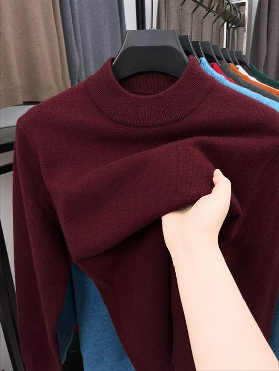 Men's High Neck Wool Sweater - Warm, Versatile Knitwear for Autumn & Winter