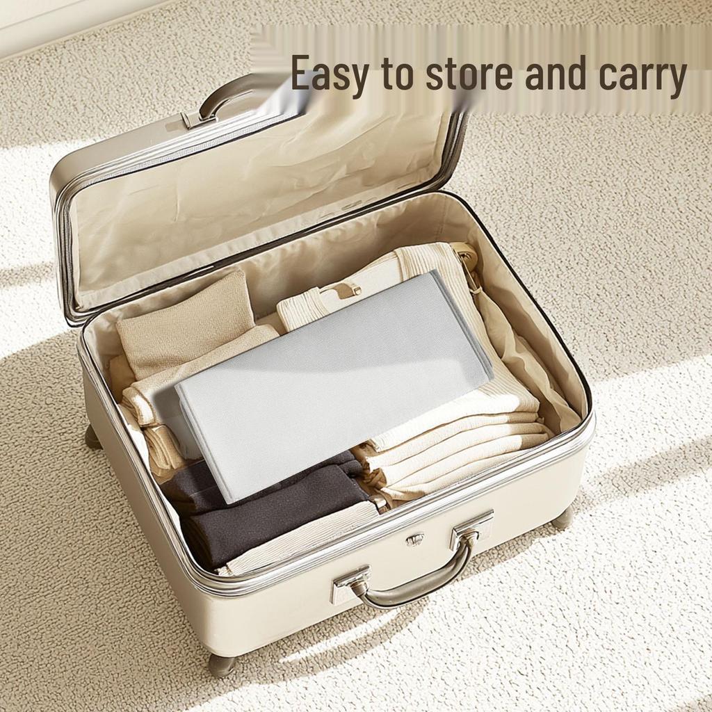 Compact Folding Garment Steamer with Ironing Mat - Ideal for Home, Dorm, and Student Use.