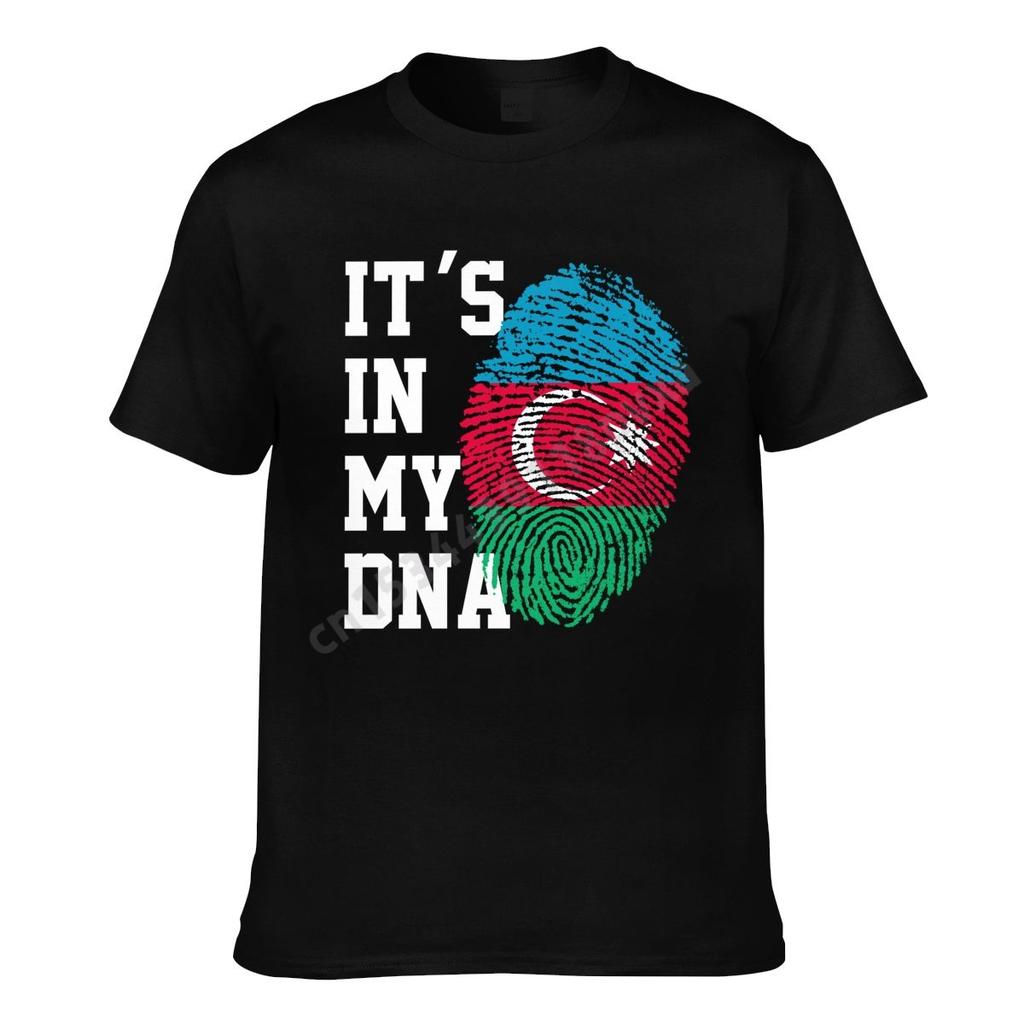 Flaga Azerbejdżanu Mapa Kraju Azerbejdżańskiego JEST W MOIM DNA Koszulka Męska Damska Koszulki Chłopięce Koszulka Koszulki Hip Hop XS5XL 100% Bawełna