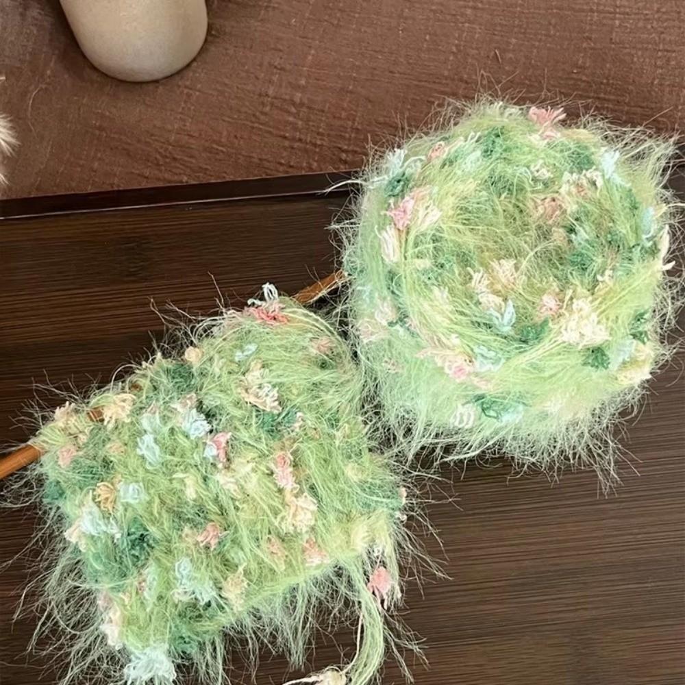 Mixed Blended Yarn 100g Woven Thread New Flowers Fancy Yarn  Handbag Crafts