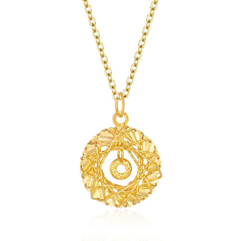S925 sterling silver dream weaving net necklace women's flash car flower piece smart weaving pendant fashion temperament versatile collarbone chain