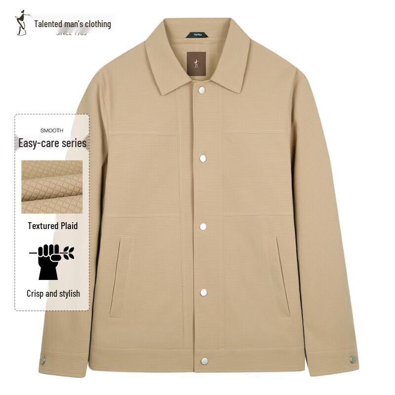 

Men s Waffle Textured Lapel Workwear Jacket XL
