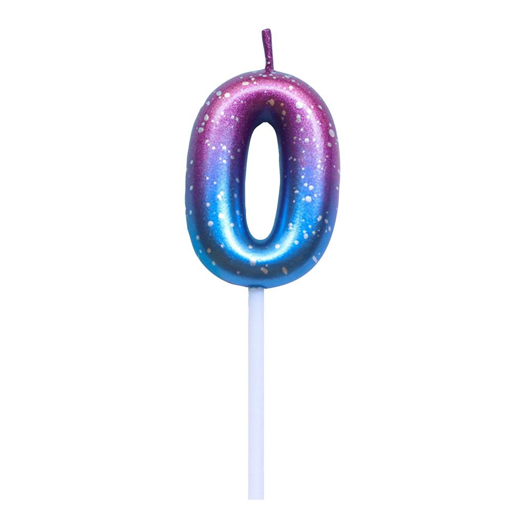 Gradient Glitter Birthday Candle, Cake Topper Decoration With Sturdy Pick, Safe Burning For Birthday Parties, Anniversaries & Celebrations,