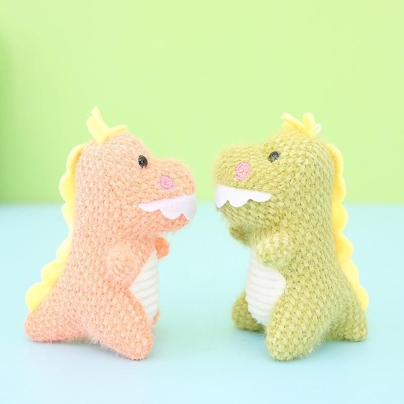 Adorable Korean Style Small Plush Dinosaur Keychain Miniature Dinosaur Stuffed Toy