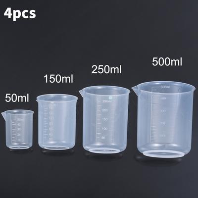 4 pezzi misurino con beccuccio misurino dosatore laboratorio teglia misura liquido utensile di prova bilancia visiva utensili da cucina
