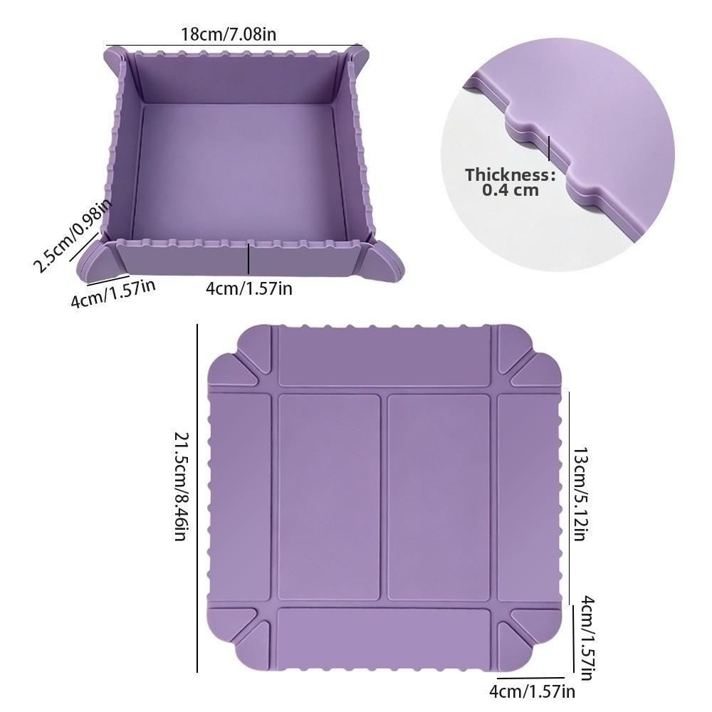 Silicone Magnetic Storage Box Non-slip Foldable Camping Plates Collapsible Snack Tray  Hiking