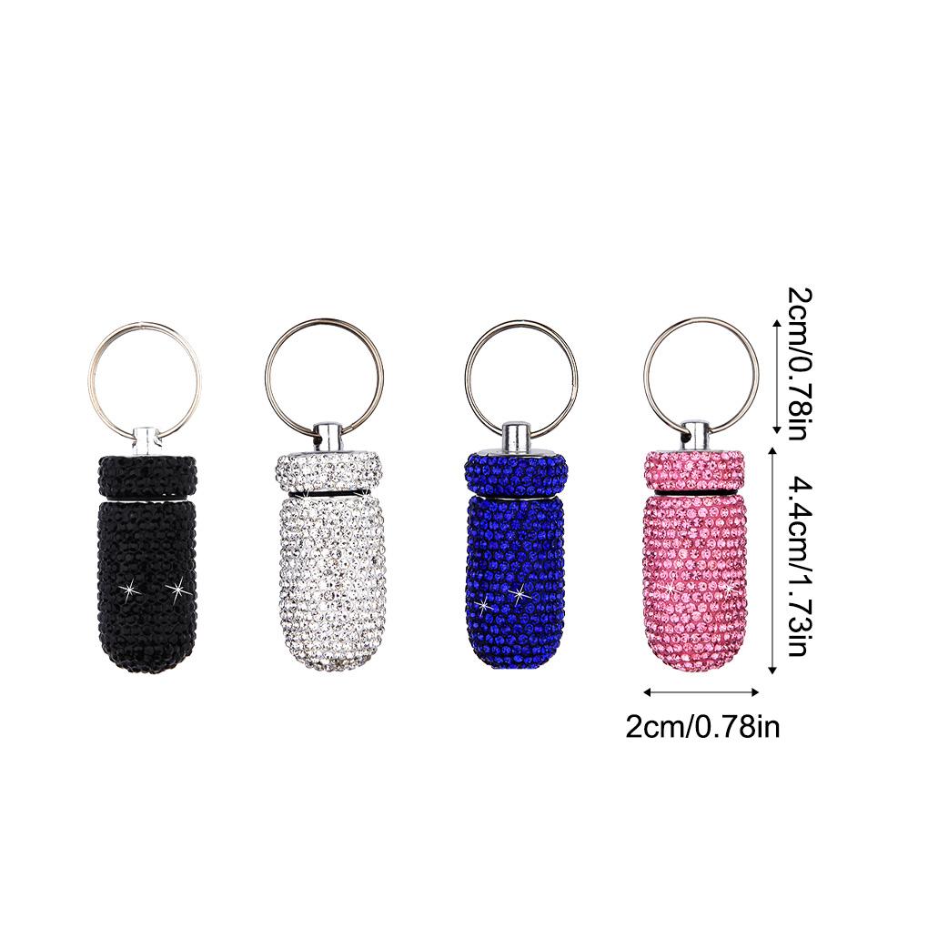 4 Pieces Aluminum Alloy Waterproof Pill Cases Dispenser Containers Airtight Piller Holder Organizer Health Care