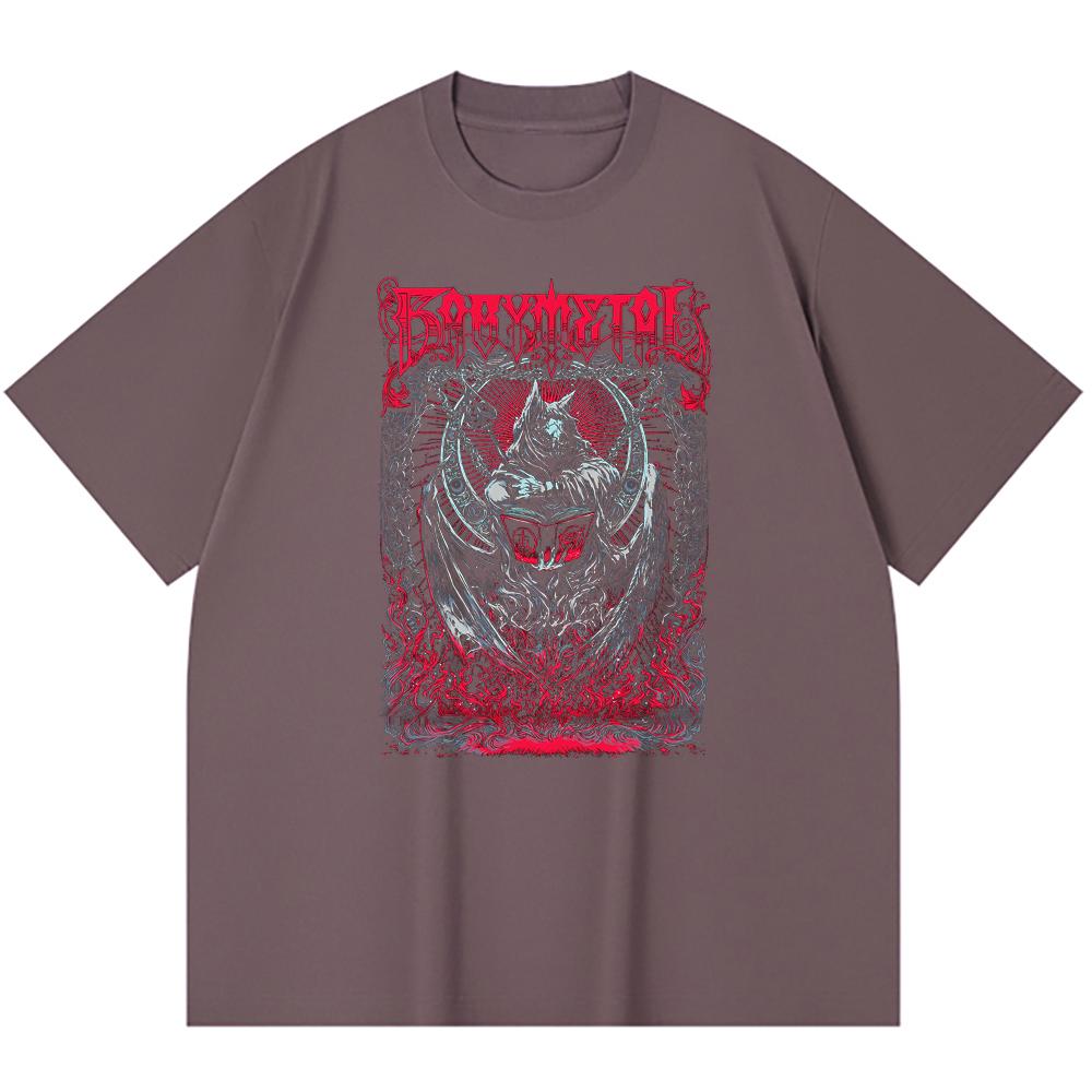 230 Gsm 100% Cotton Heavy Metal T-Shirt Rock Band Popular Music Print Unisex Heavy Cotton T Shirt