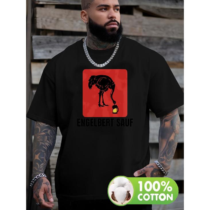 Humorous Plus Size Men'S T-Shirt with a Funny German Twist