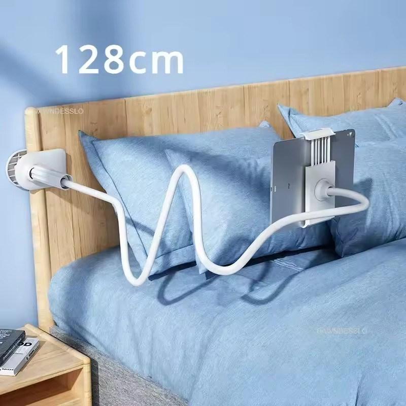 128cm Držák na telefon Stojan na tablet Líný držák Opěrka hlavy Postel 360 Flexibilní Dlouhá ramena Svorka Držák pro iPhone Samsung a 3,5~6,7" zařízení