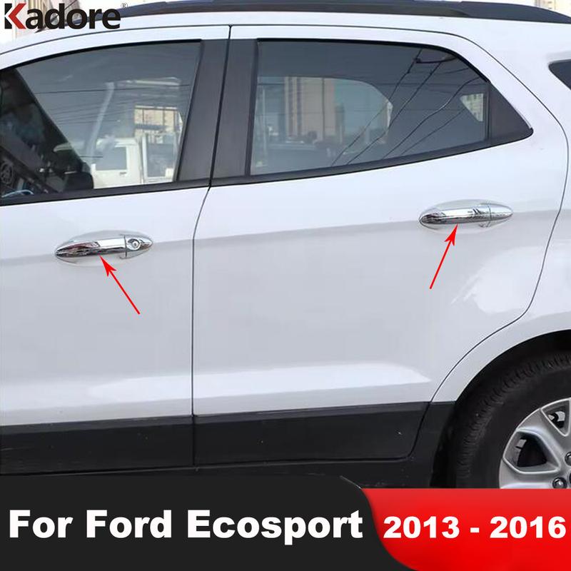 Door Handle Cover Trim For Ford Ecosport 2013 2014 2015 2016 Chrome Car Side Door Handles Catch Cap Frame Overlay Accessories