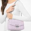 Michael Kors MK Soho Solid Color Quilted Flap Chain Leather Crossbody Shoulder Bag Large Women Bags Light-Purple 30F0S1SL3L-LVNDR-MIST