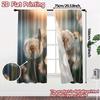 2pcs, 2D FLAT PRINTING Curtains (Without Rod) Dandelion Glow(1) Pattern Modern Curtains Durable Polyester Curtains Room Decor
