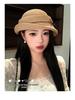 French Hepburn-Style Bowknot Women's Elegance: Rolled Brim Formal Bucket Hat