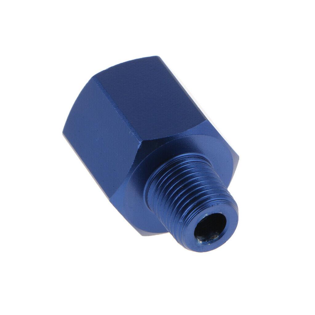 Hot Sales Blue Aluminum M12 to 1/8 NPT Standard Fuel Pressure Oil Pressure Gauge Adapter Connector