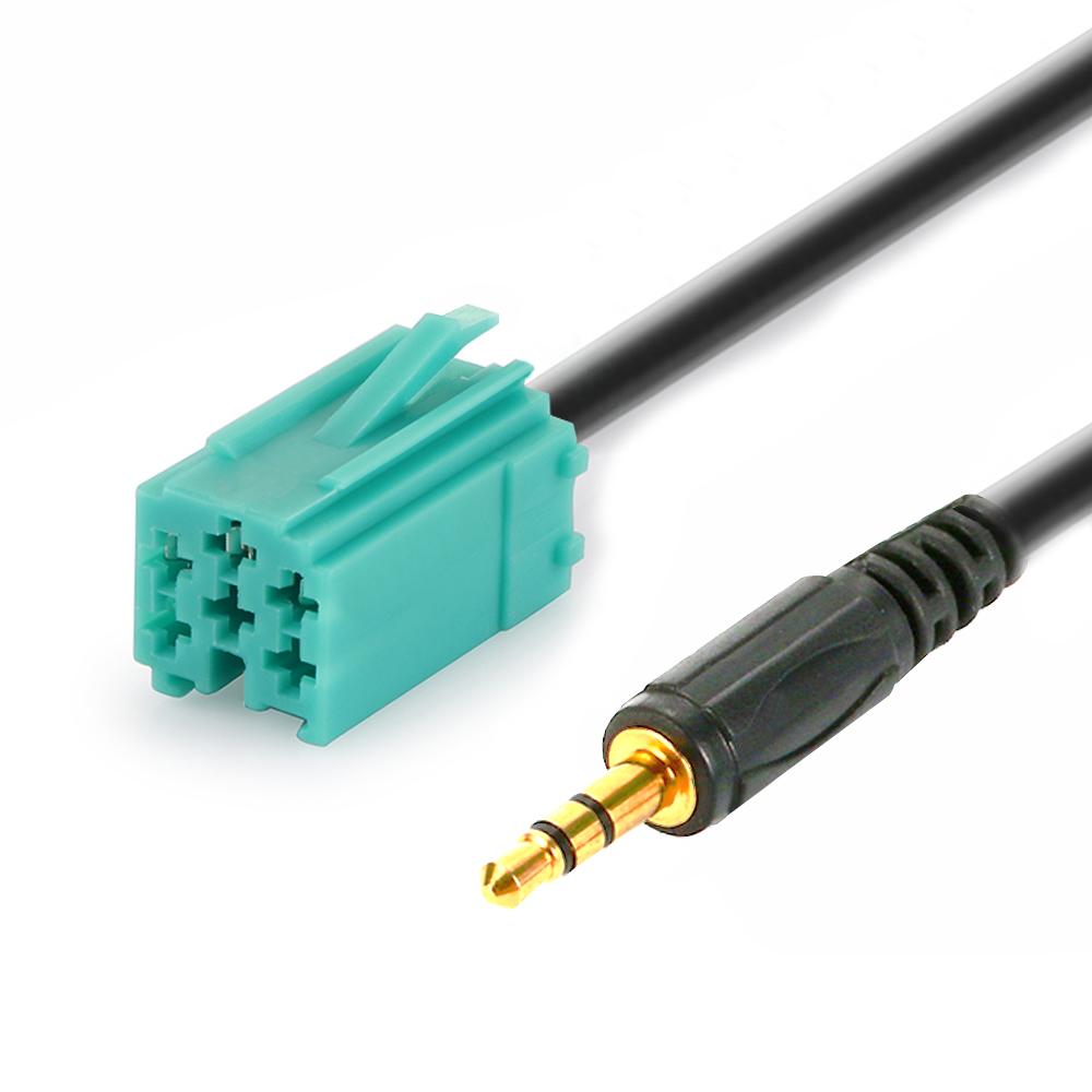 Cars 3.5mm AUX CD Stereo Audio Line Input Cable For Renault Clio Megane Espace Kangoo Laguna 2005 2006 2007 2008 2009 2010 2011 Radio Accessories 4
