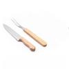 ZISIZ BBQ Rubber Wood Knife & Fork Set