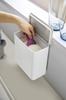Yamazaki Magnetic & Sink Door Trash Can, White, Approx. W17 x D9.5 x H17cm, Plate, Magnetic, with Lid, Trash Can 4701