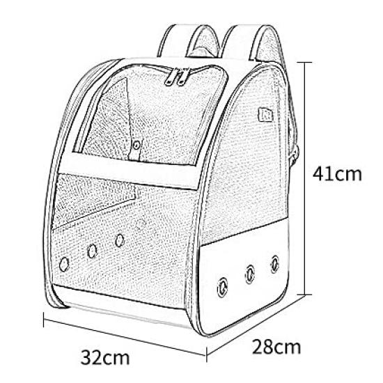 Limina Pet Carrier with Backpack for and Perfect for Hospital and Breathable and Lightweight Bag, Black, Perch, Birds, Parakeets, Parrots, Cats, Dogs,