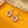 New Design Retro Minimalist Earrings Fashionable And Elegant Accessories Drop Glaze Red Earrings New 's Gift