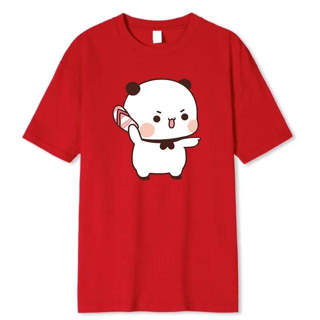Lovely Bubu hází žabky na Dudu, protože škádlí Bubu tričko Medvědí tričko Kawaii Mužské oblečení Pánské topy Grafická košile